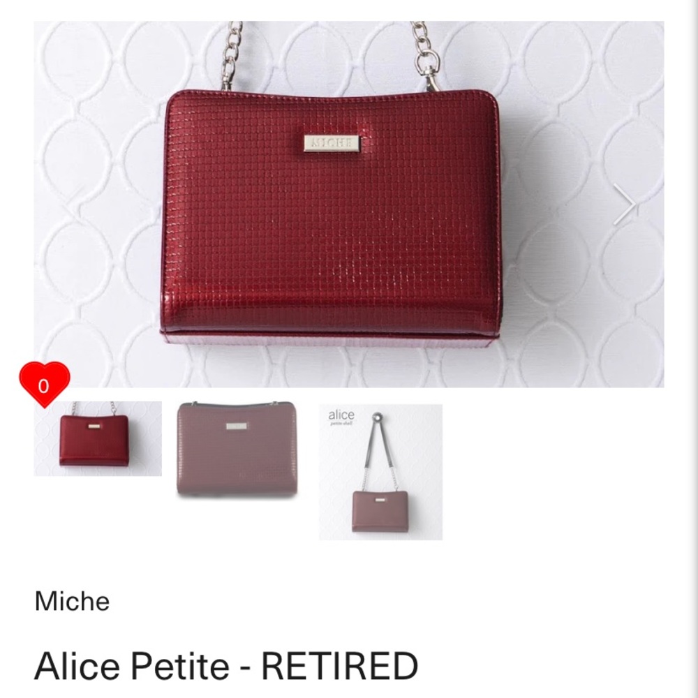 Miche Alice Petite Red Handbag (SHELL ONLY) - Picture 3 of 7